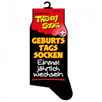 Socken "Geburtstagssocken - einmal jährlich wechseln"